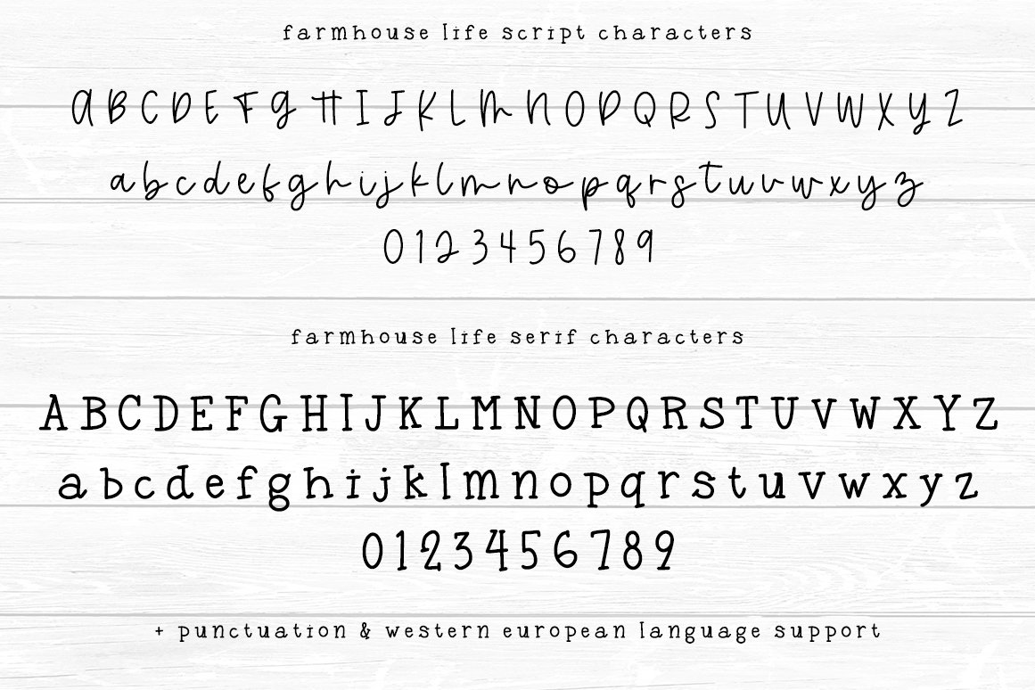 Farmhouse Life Font Duo - Design Cuts