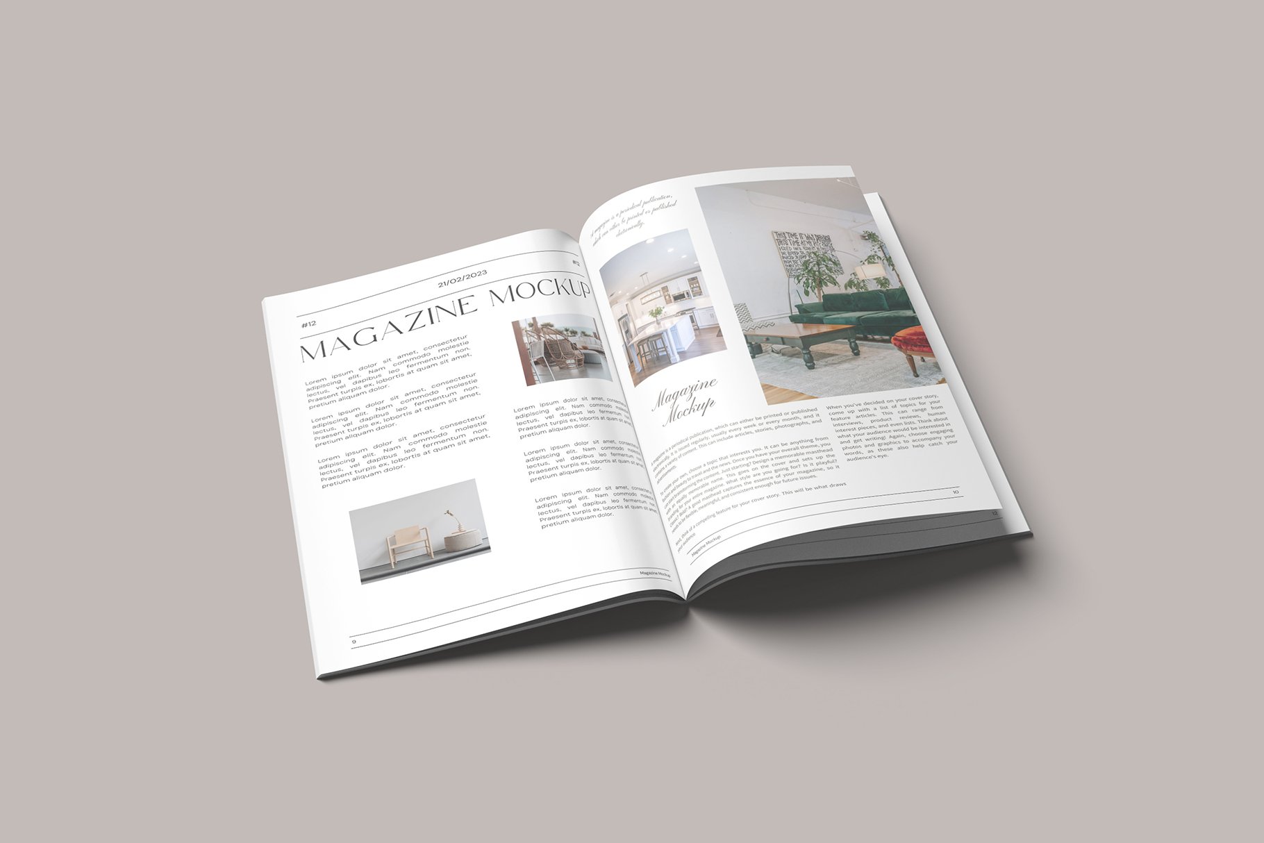 Clean Style Magazine Mockup - Design Cuts