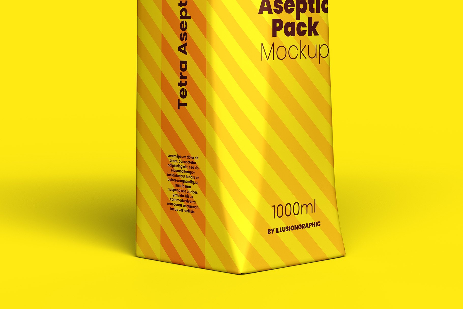 Tetra Aseptic Pack 1000ml Mockup - 8 Views - Design Cuts