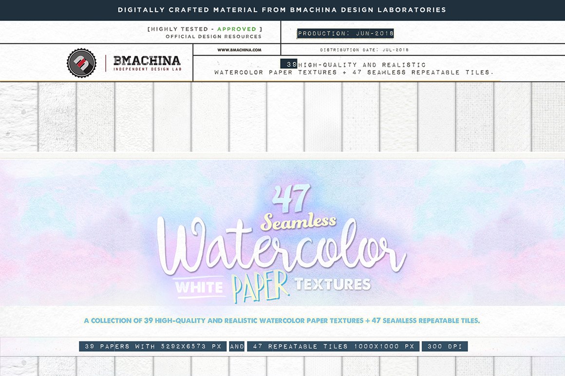 Seamless Watercolor Paper Textures