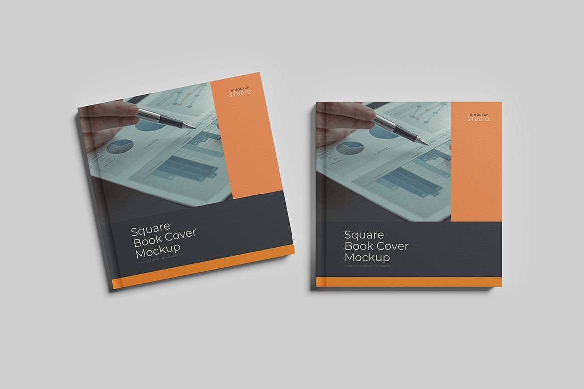 Square Book Cover Mockup - Design Cuts