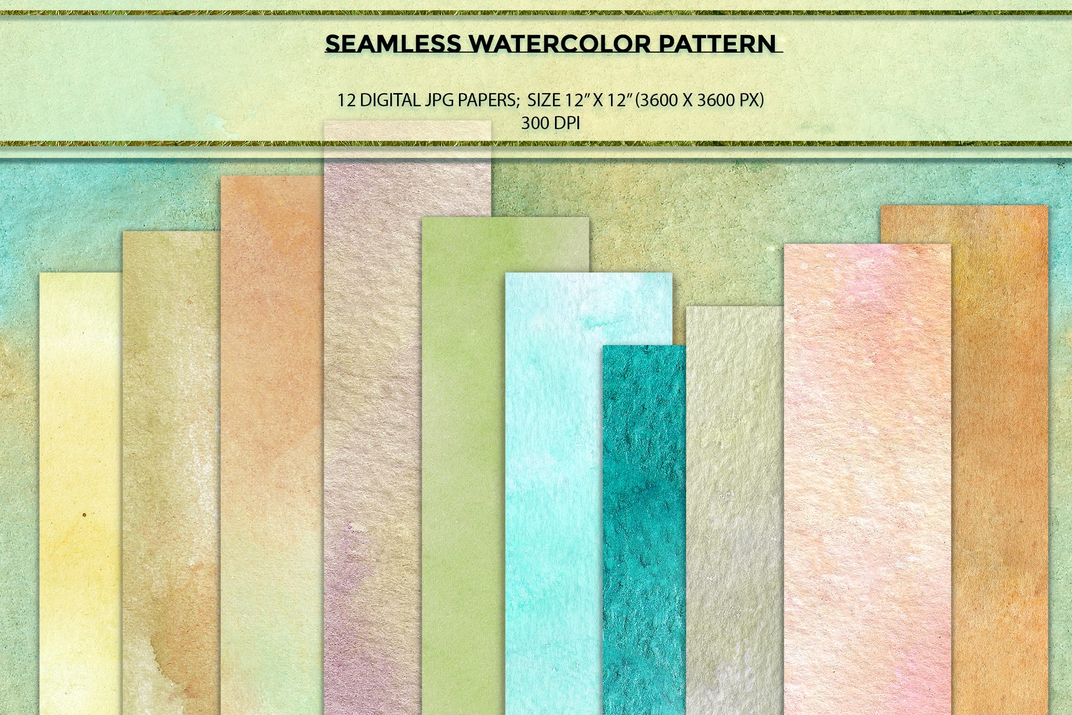 Watercolor Art Supplies And Textures Collection