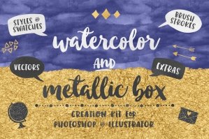 Watercolor & Metallic Box