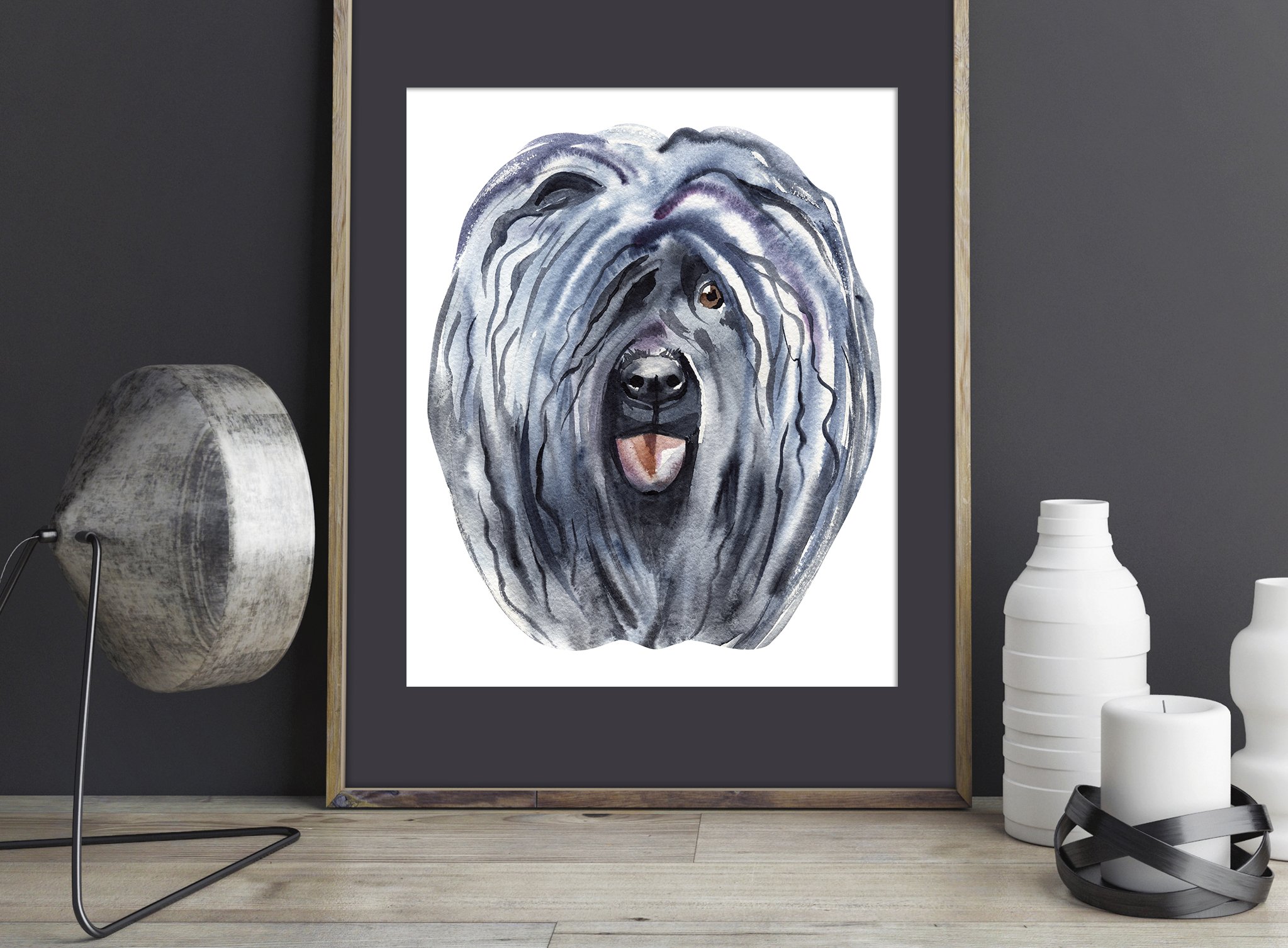 Watercolor Dog - Puli Breed - Design Cuts