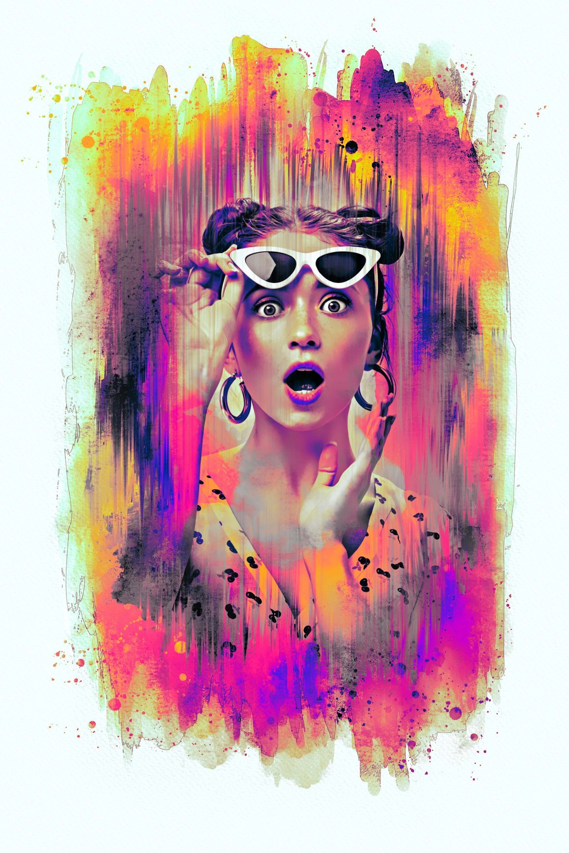 Colorful Watercolor Painting Effect - Design Cuts