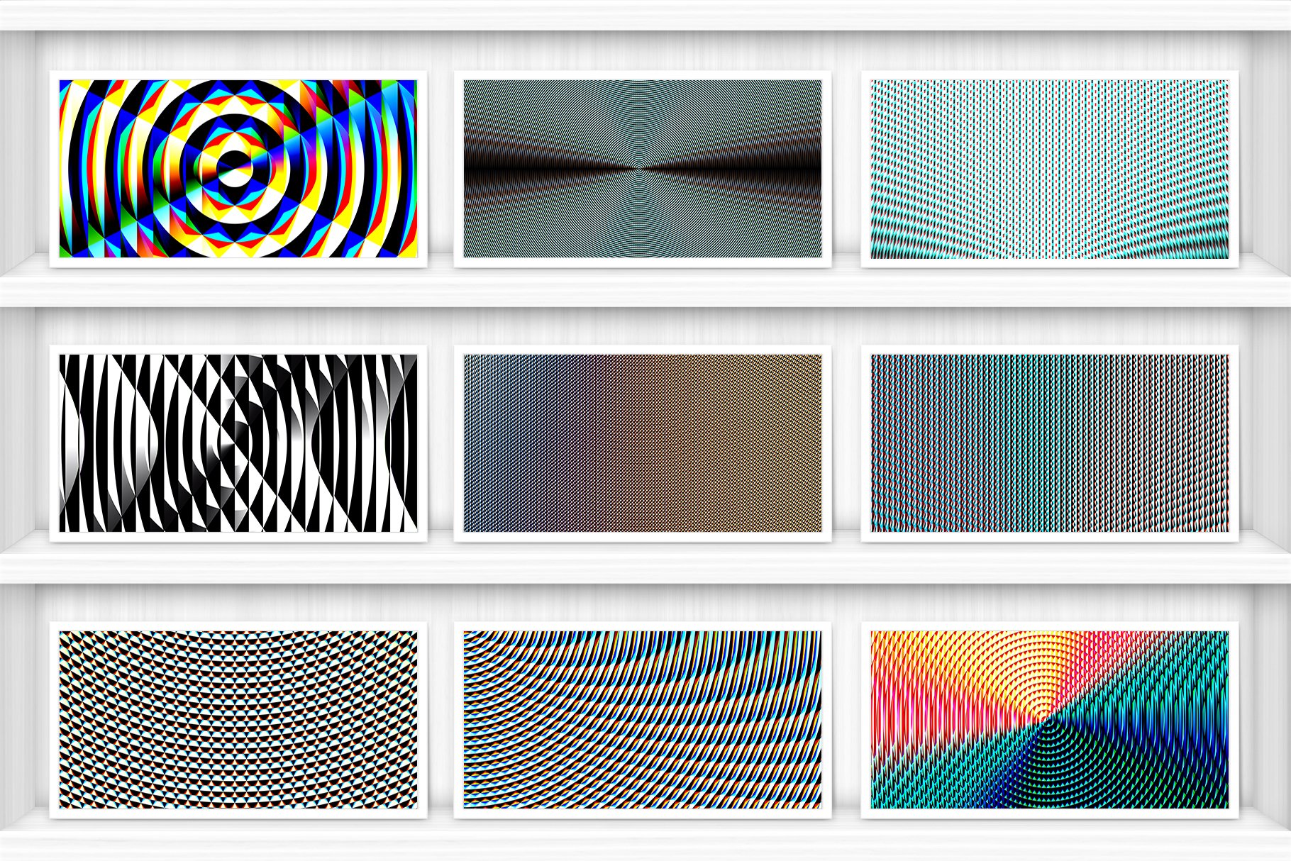 100 Fresnel Lens Spectrum Backgrounds - Design Cuts