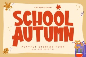 School Autumn Playful Display Font