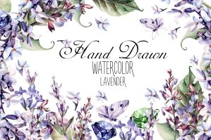 Beautiful Watercolor Lavender