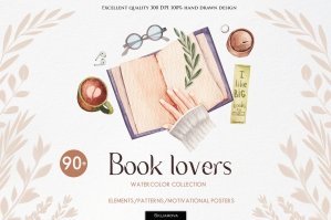 Book Lovers Watercolor Collection