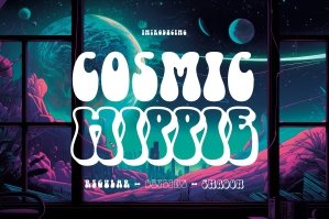 Cosmic Hippie - Groovy Font