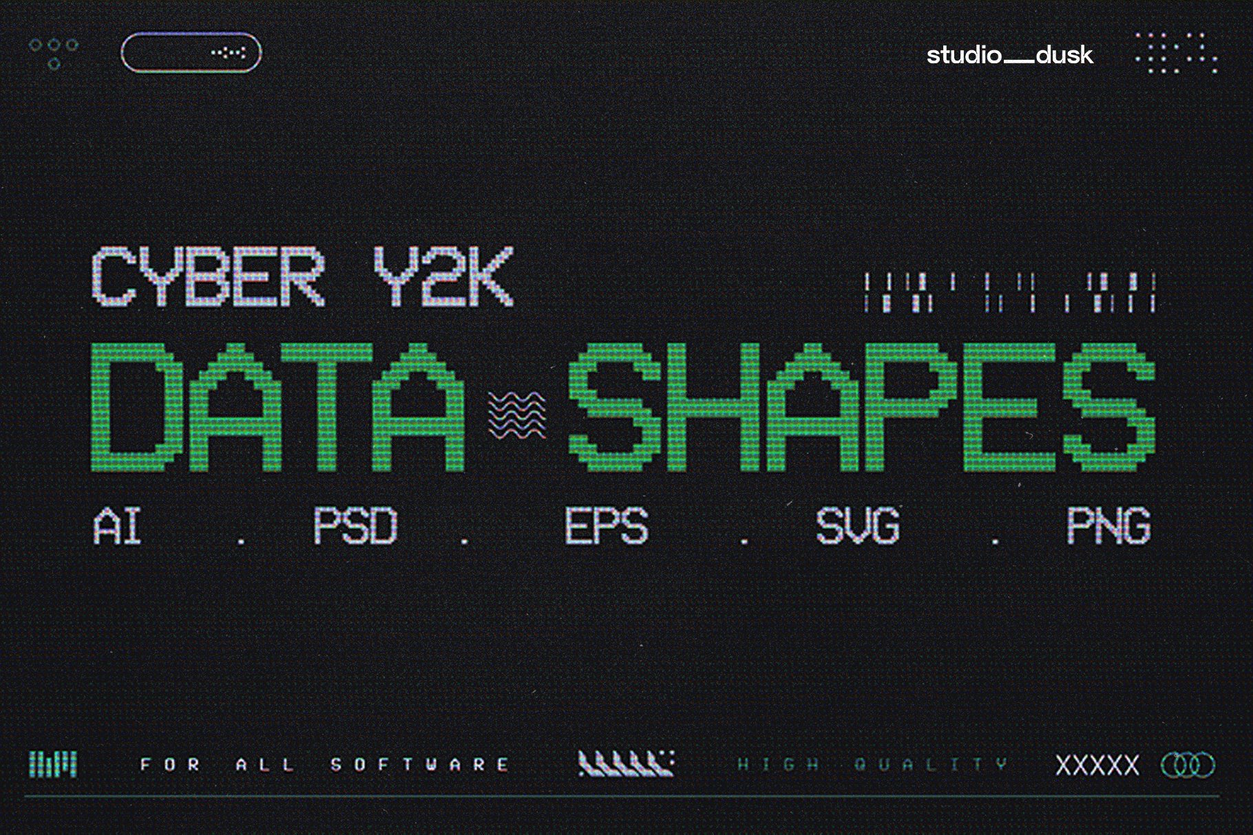 Cyber Y2K - Data Shapes - Design Cuts