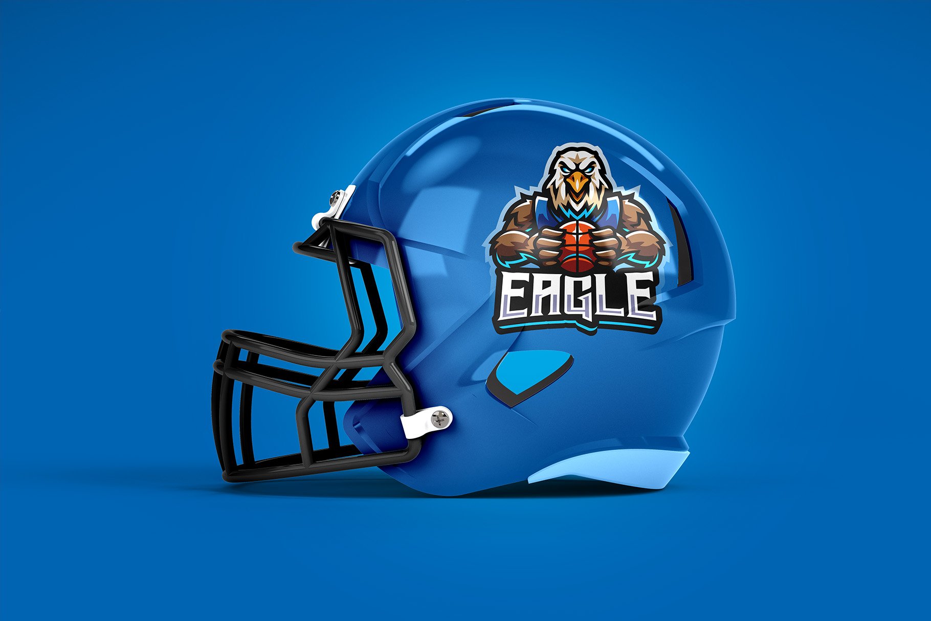 Football Helmet Mockup - 6 Views - Design Cuts