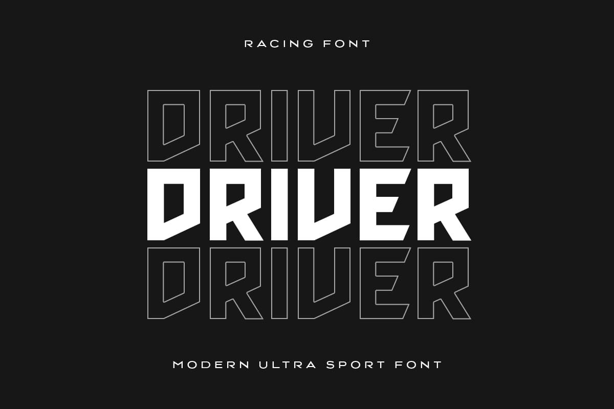 Racing - Modern Ultra Sport Font - Design Cuts