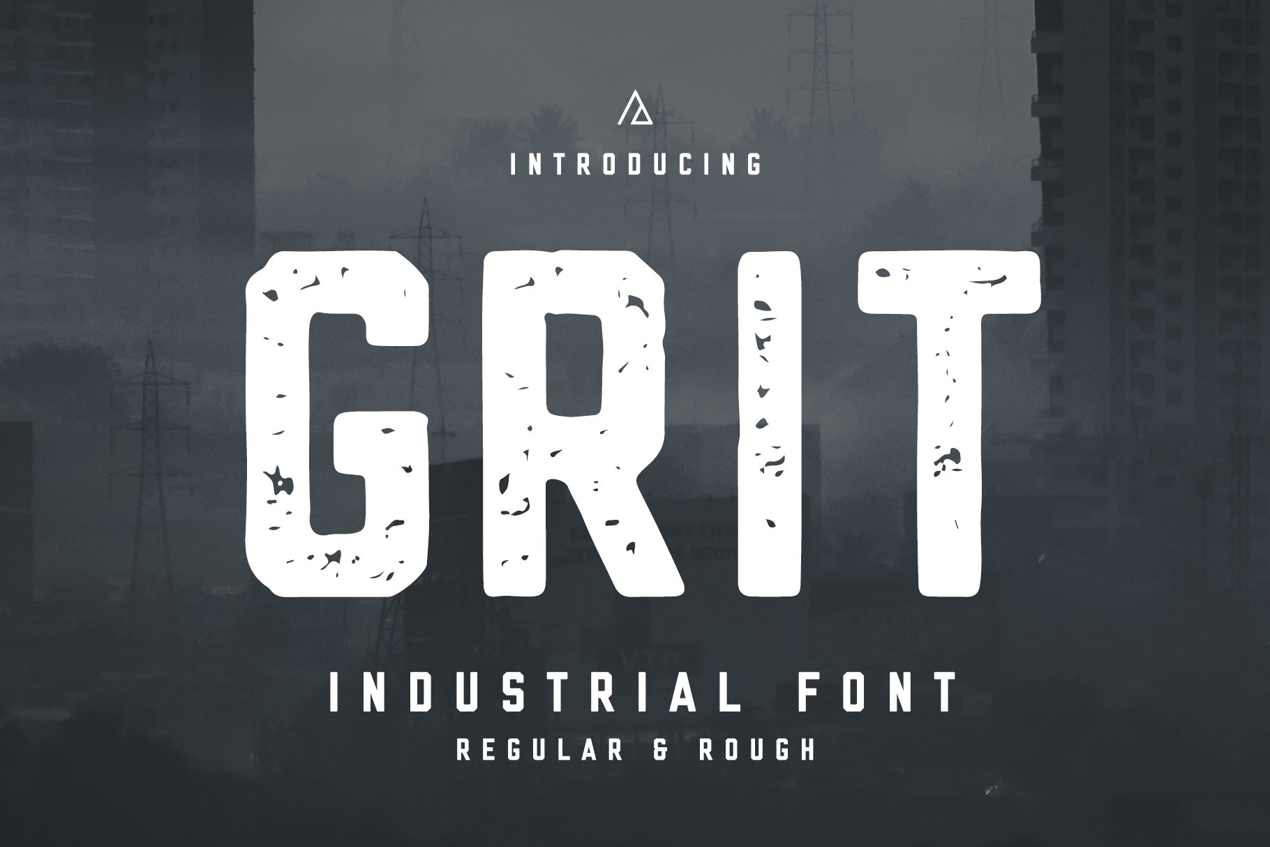 Grit - Industrial Font - Design Cuts