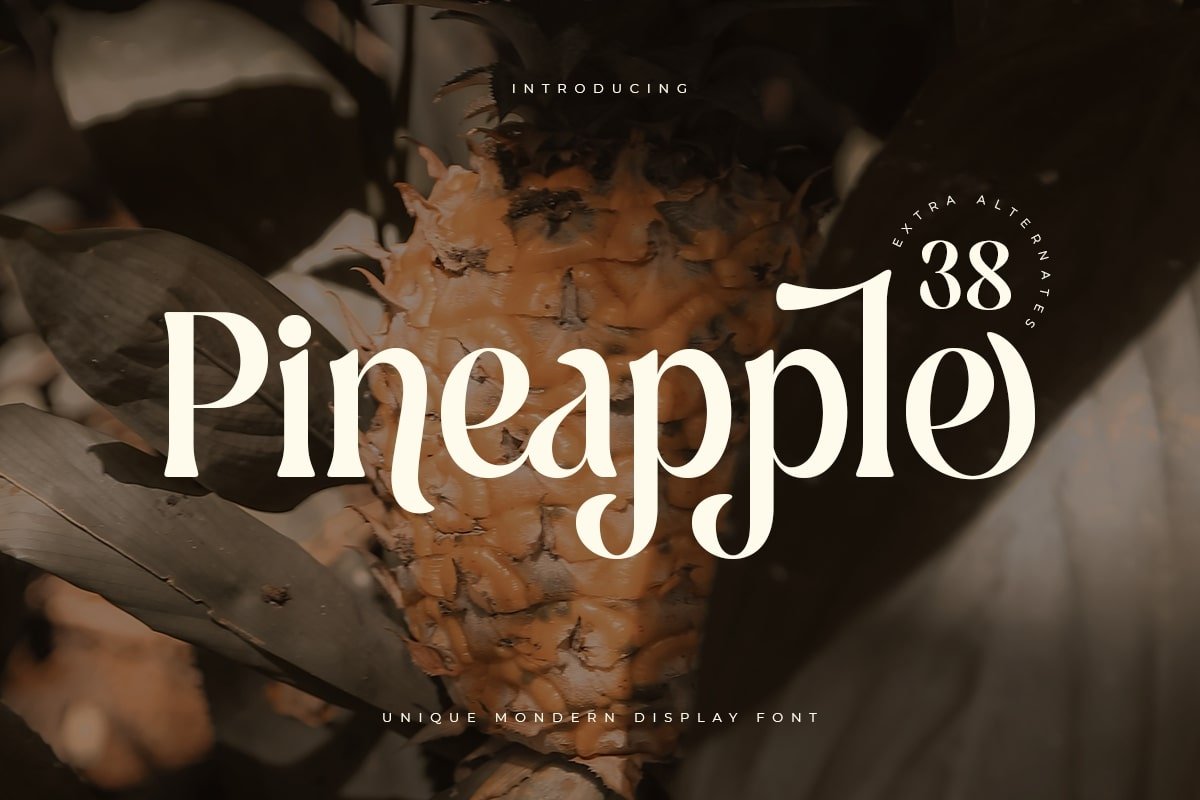 Pineapple - Unique Modern Display Font - Design Cuts