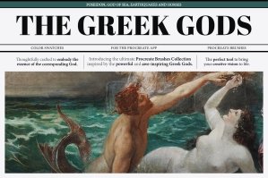 Poseidon Procreate Kit | The Greek Gods Collection