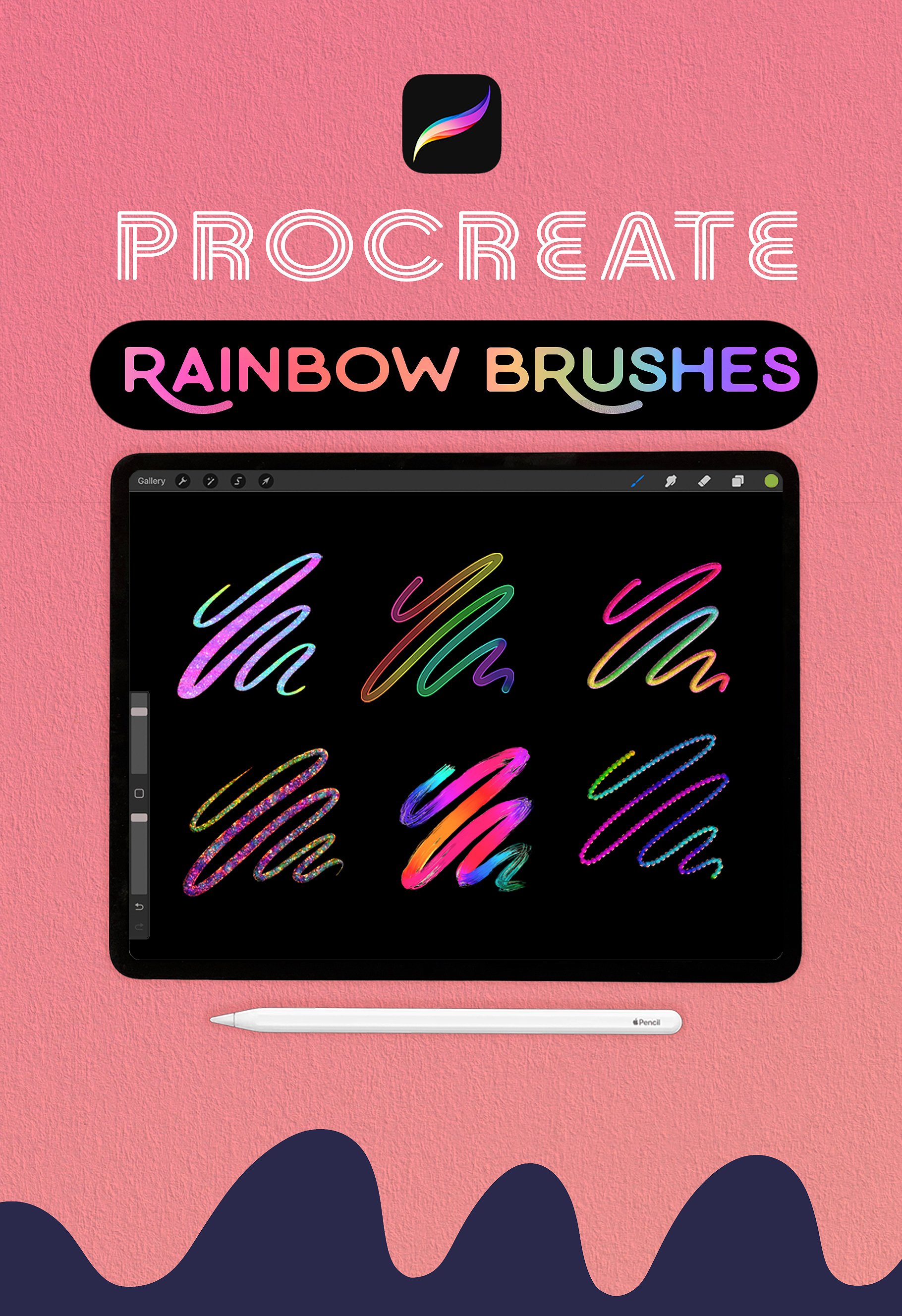 rainbow brush procreate free