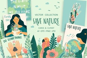 Save Nature Vector Collection