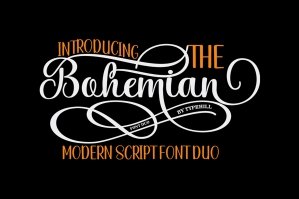 The Bohemian Script Font Duo