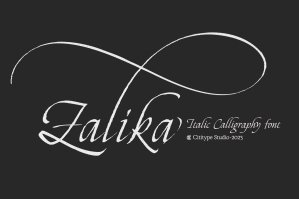 Zalika - Italic Calligraphy Font