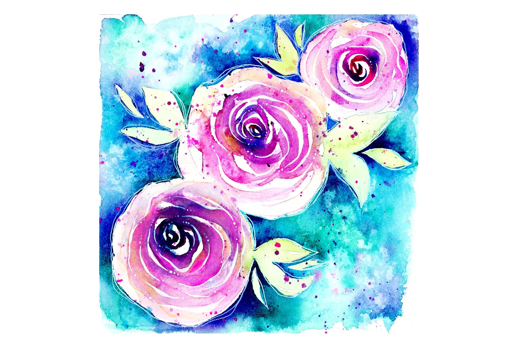 Learning to paint loose florals in watercolor - Fancy Girl Designs