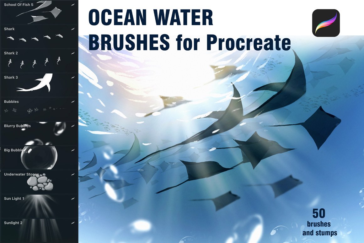 ocean brush procreate free