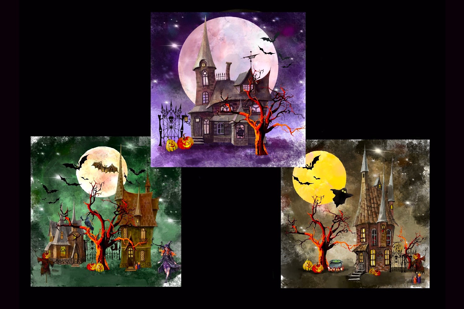 Halloween Spooky Houses - Design Cuts