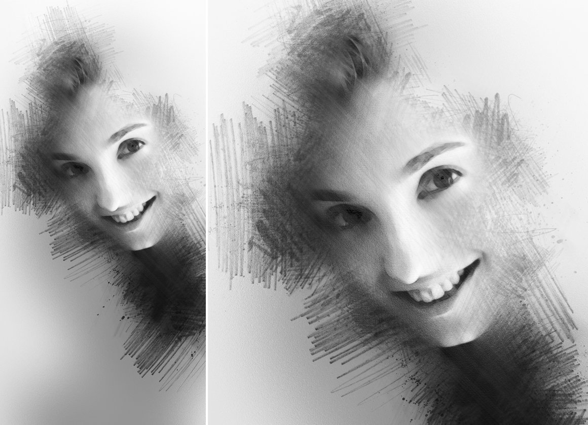 Pencil Sketch Photoshop Action 3 - Design Cuts