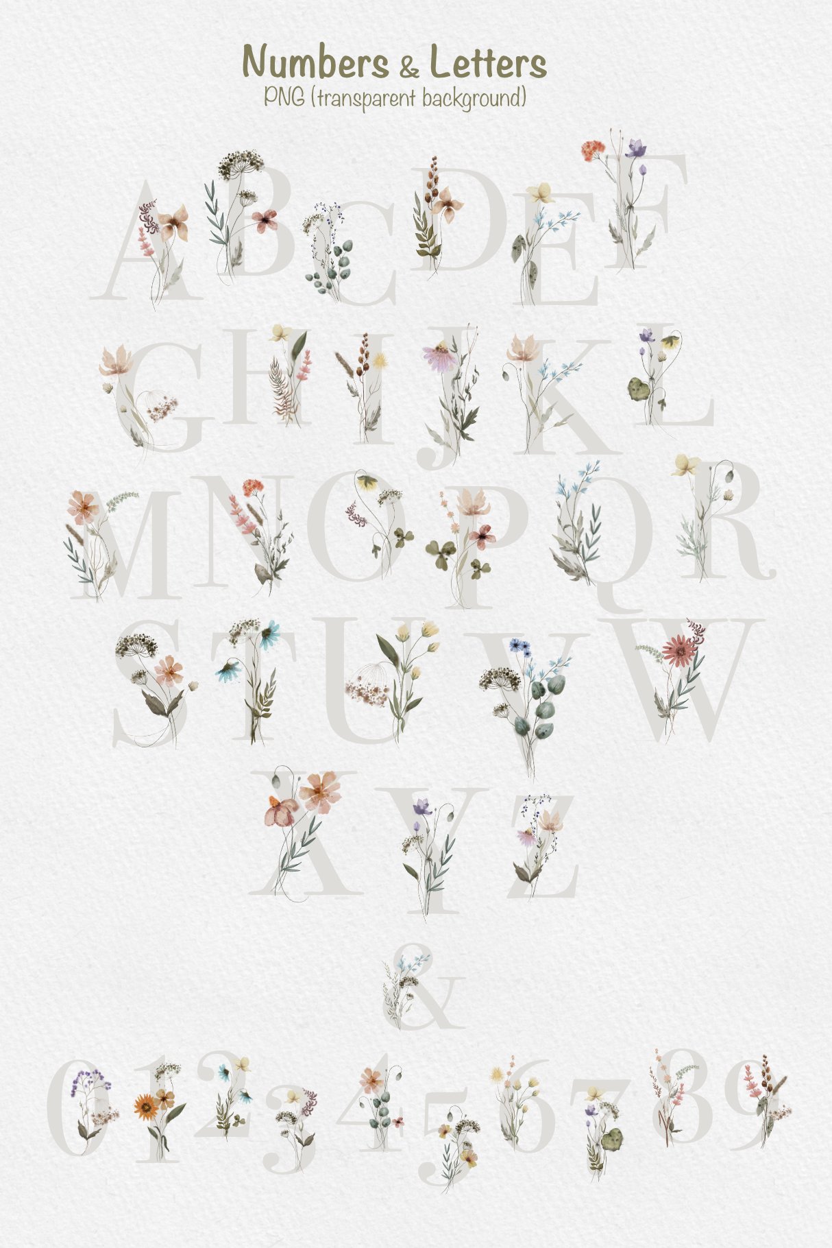 Watercolor Wildflowers 5 - Design Cuts