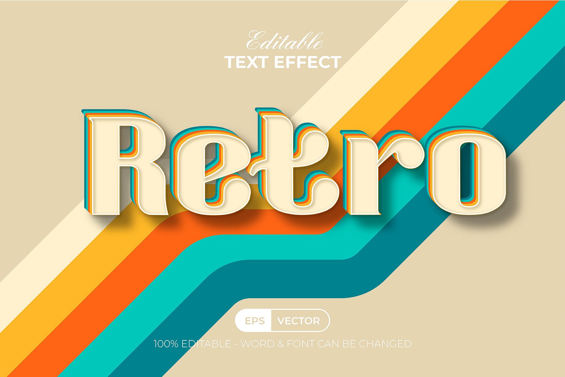 Vintage text effect styles for illustrator design cuts