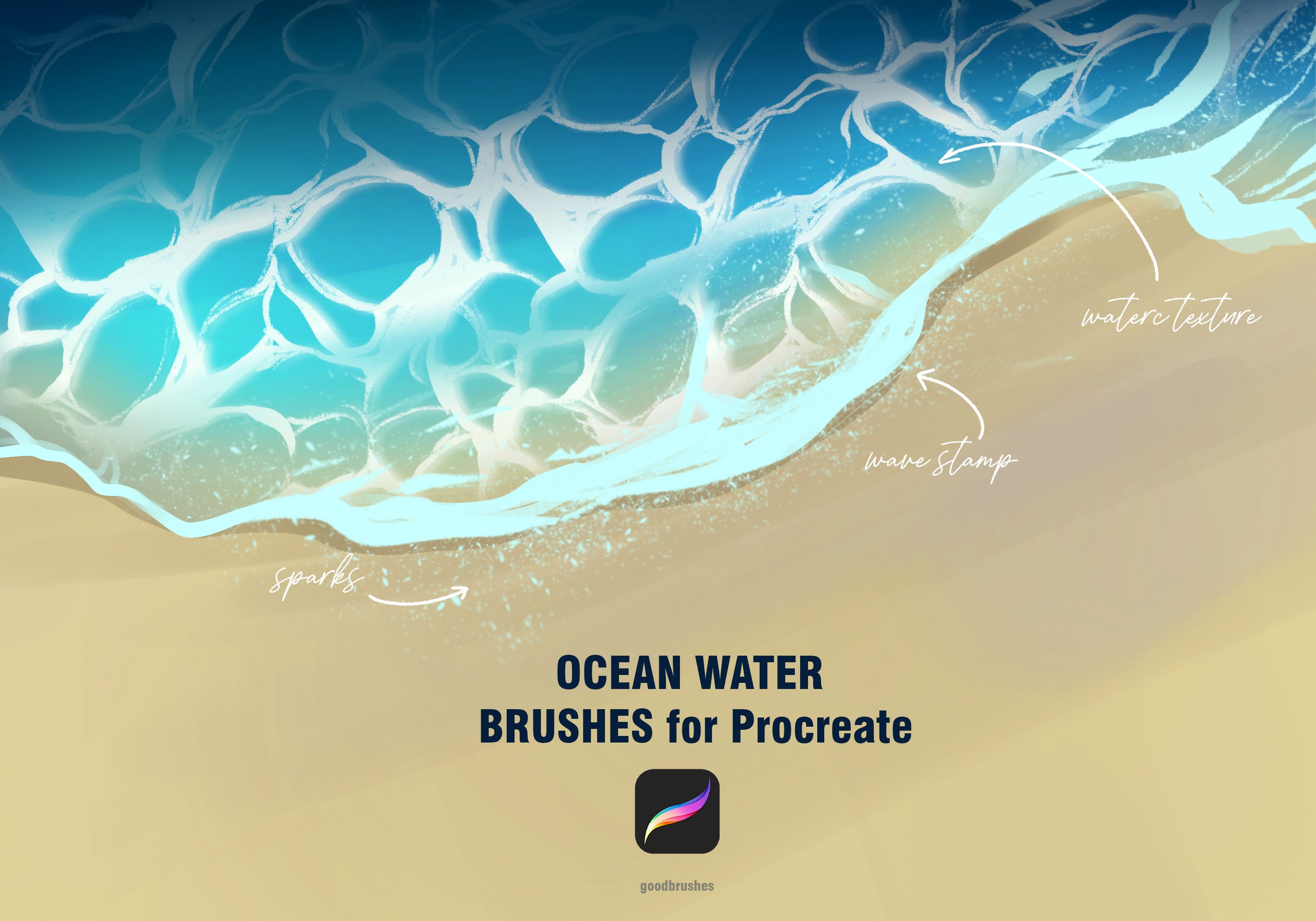 ocean waves brush procreate free
