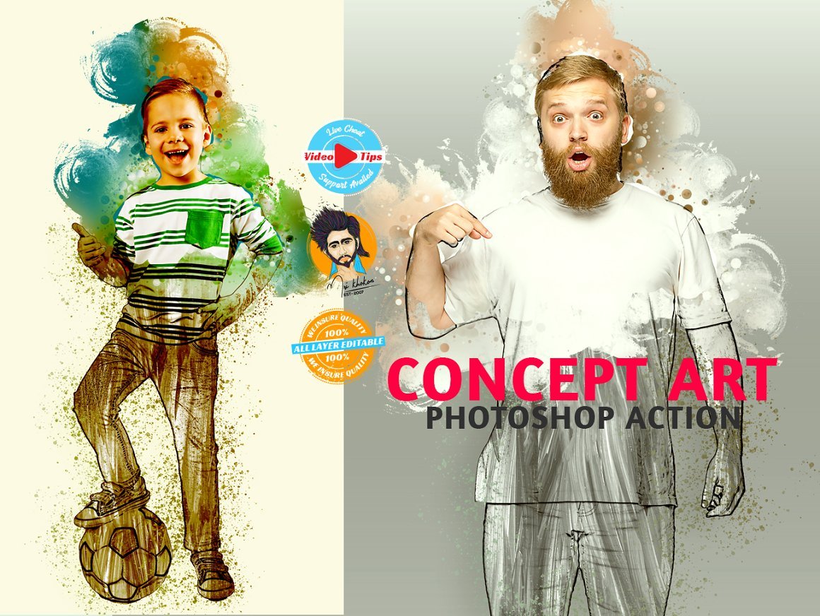 Artisto Photoshop Action - Design Cuts