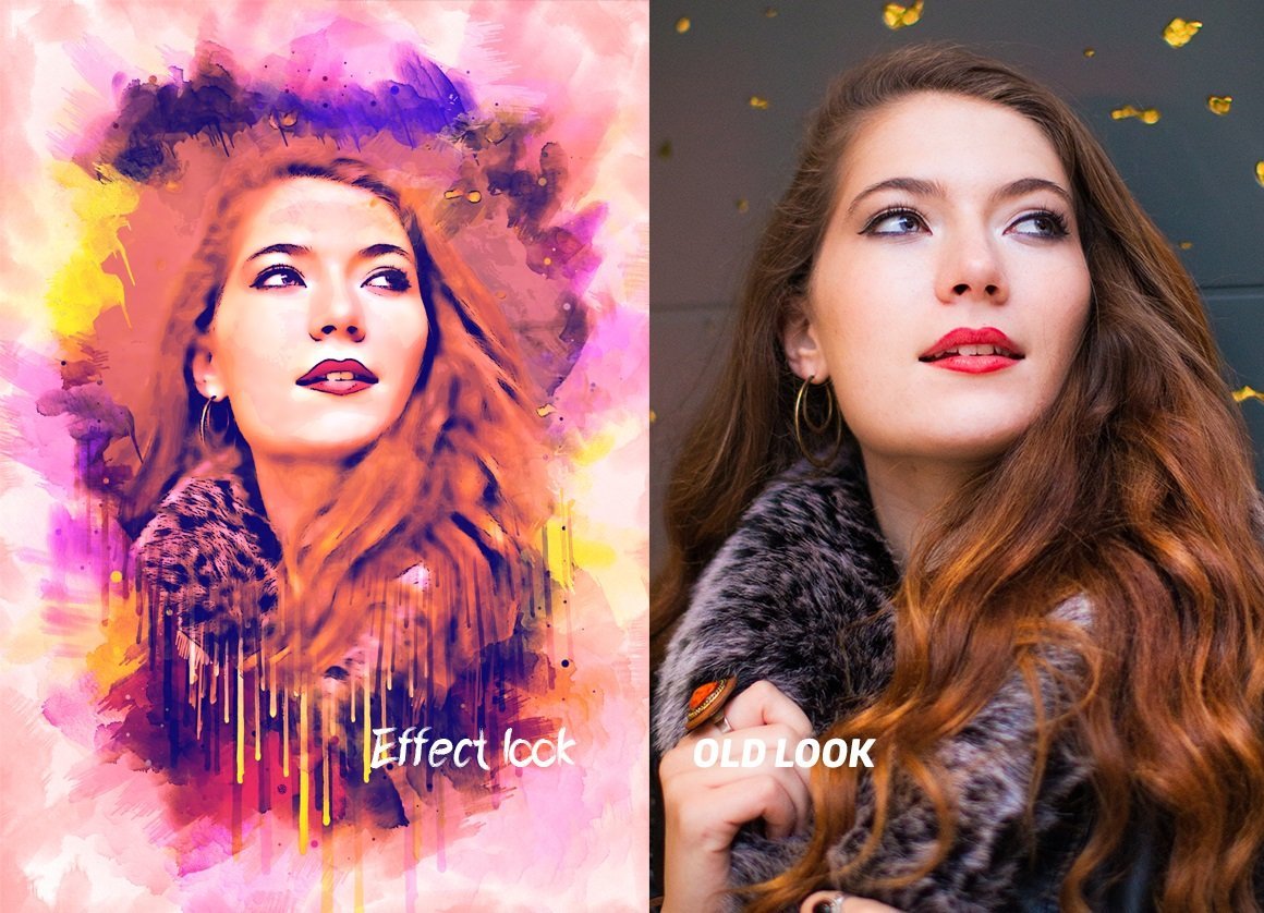 Watercolor Painting Photoshop Action 2 - Design Cuts