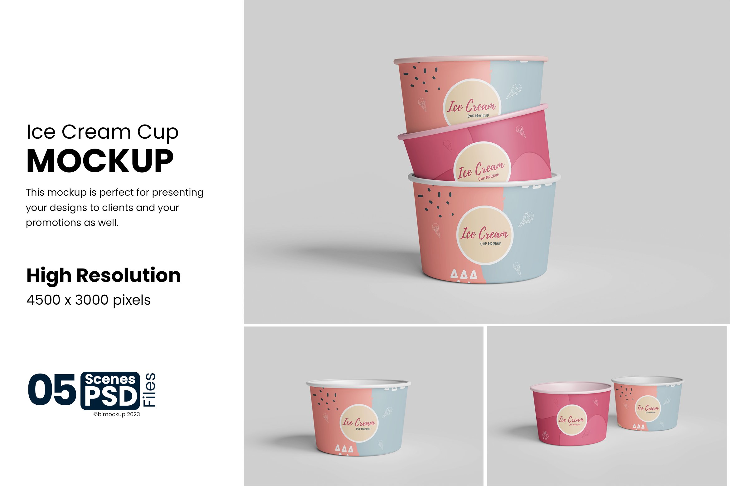 ice cream plastic cup design