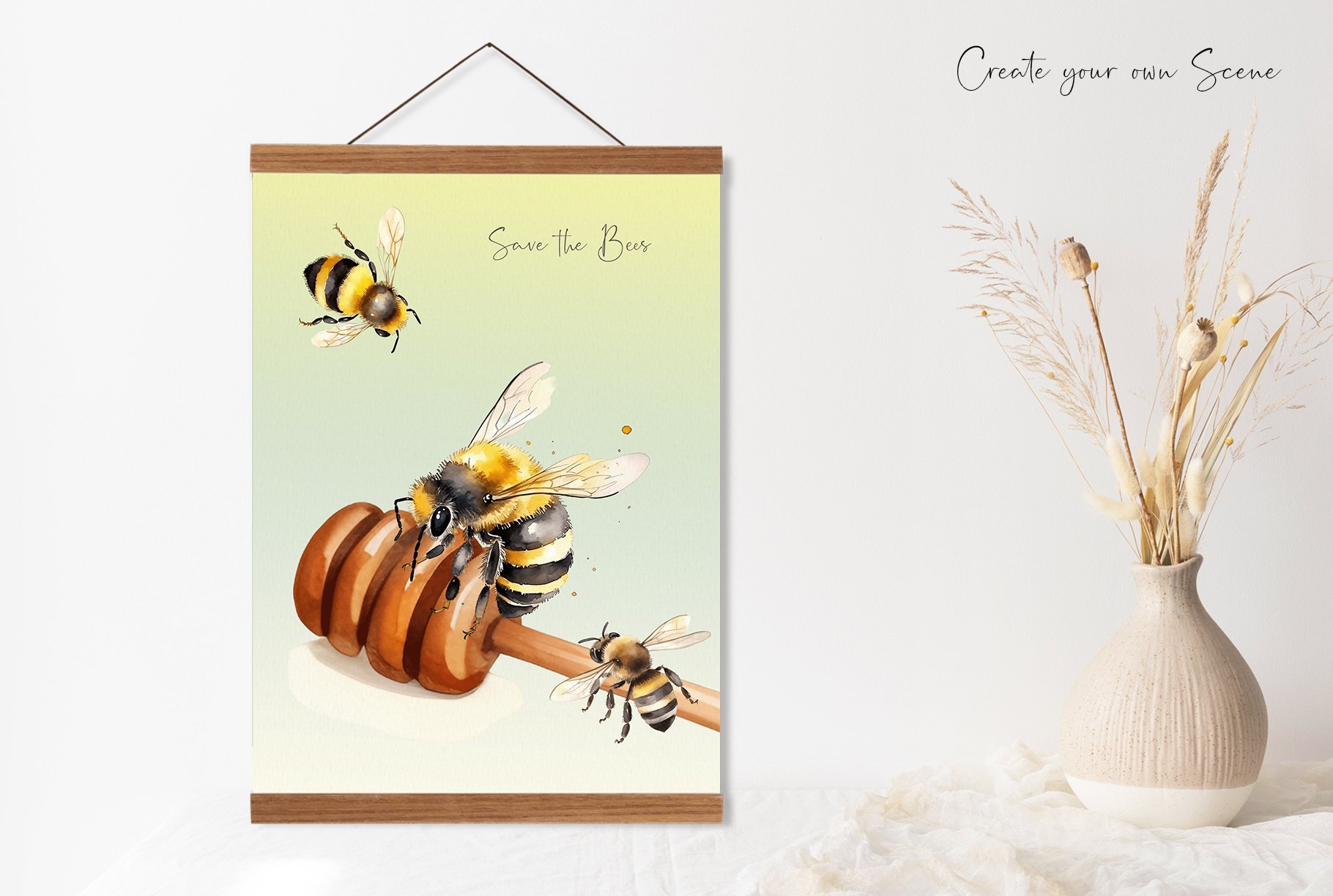 Bee Watercolor Print| Bee Watercolor, Bumblebee Painting, Bee Print,  Bumblebee Print, Bee Illustration, Bee Painting, Bee Artwork, Save Bees
