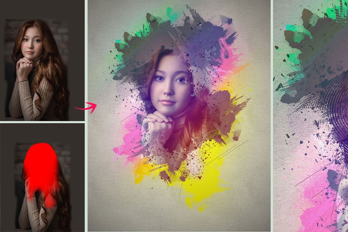 abstract impression photoshop action free download