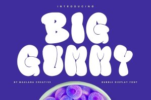 Big Gummy Bubble Decorative Display Font