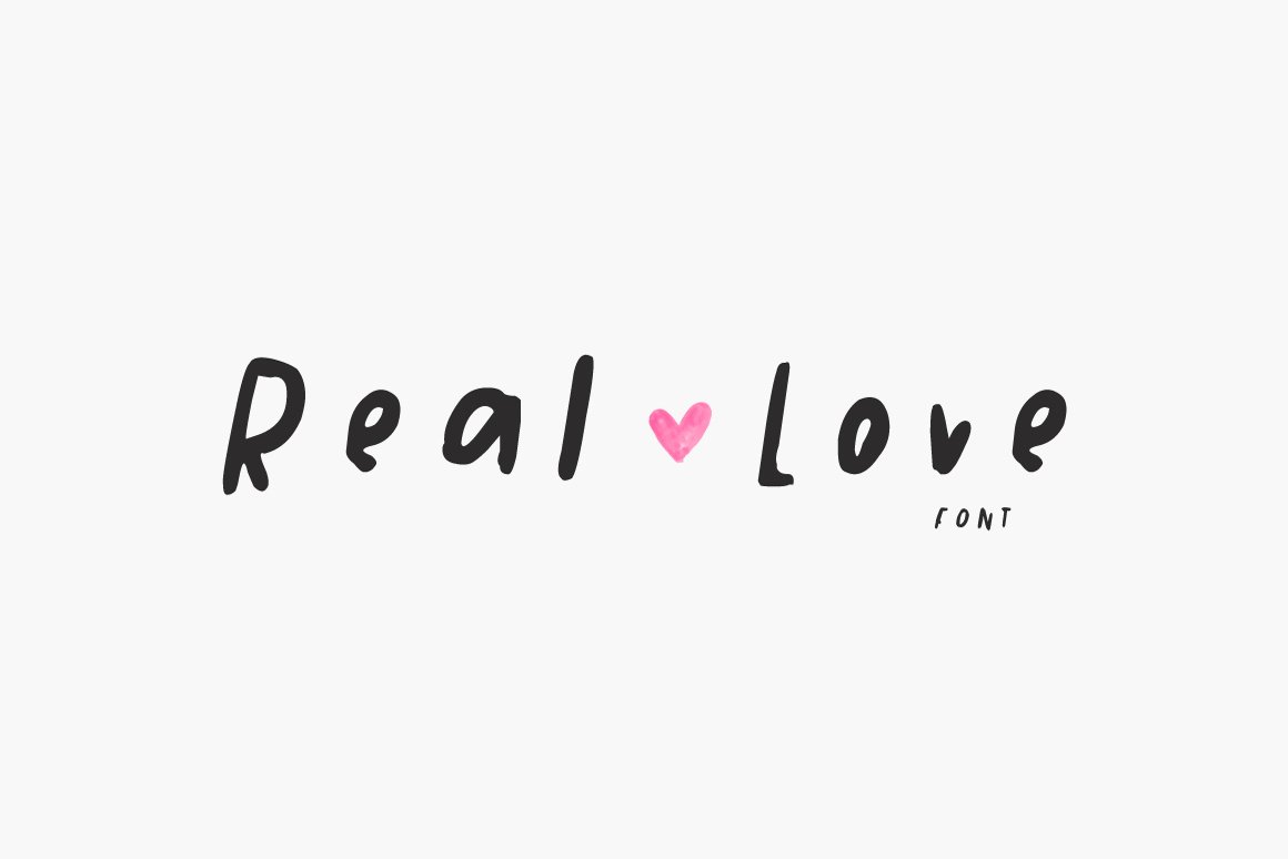 Whimsical Handwritten Font Real Love