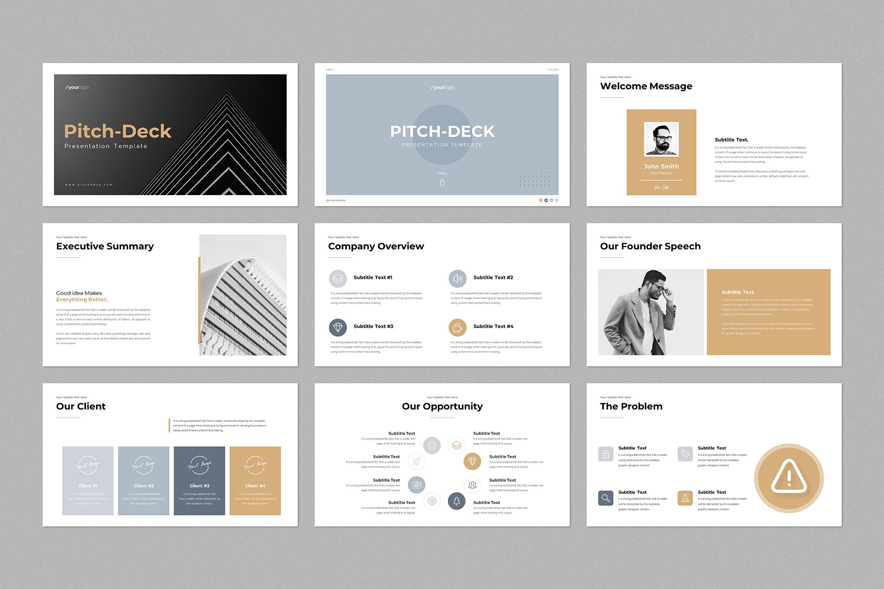 Pitch Deck Presentation Template - Design Cuts