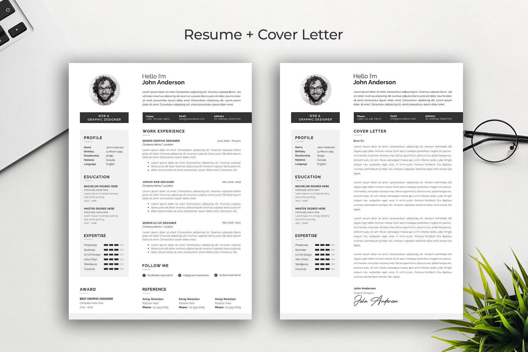 Resume - CV Template 9 - Design Cuts