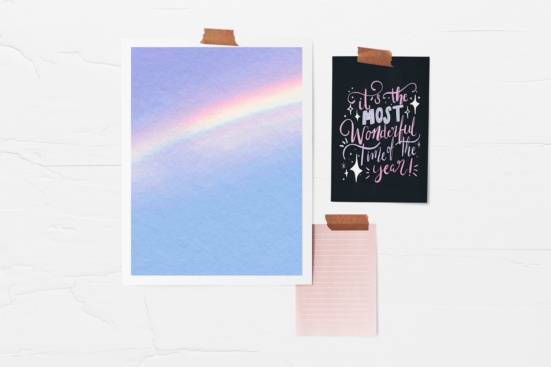 Unicorn Rainbow Paper Textures - Design Cuts
