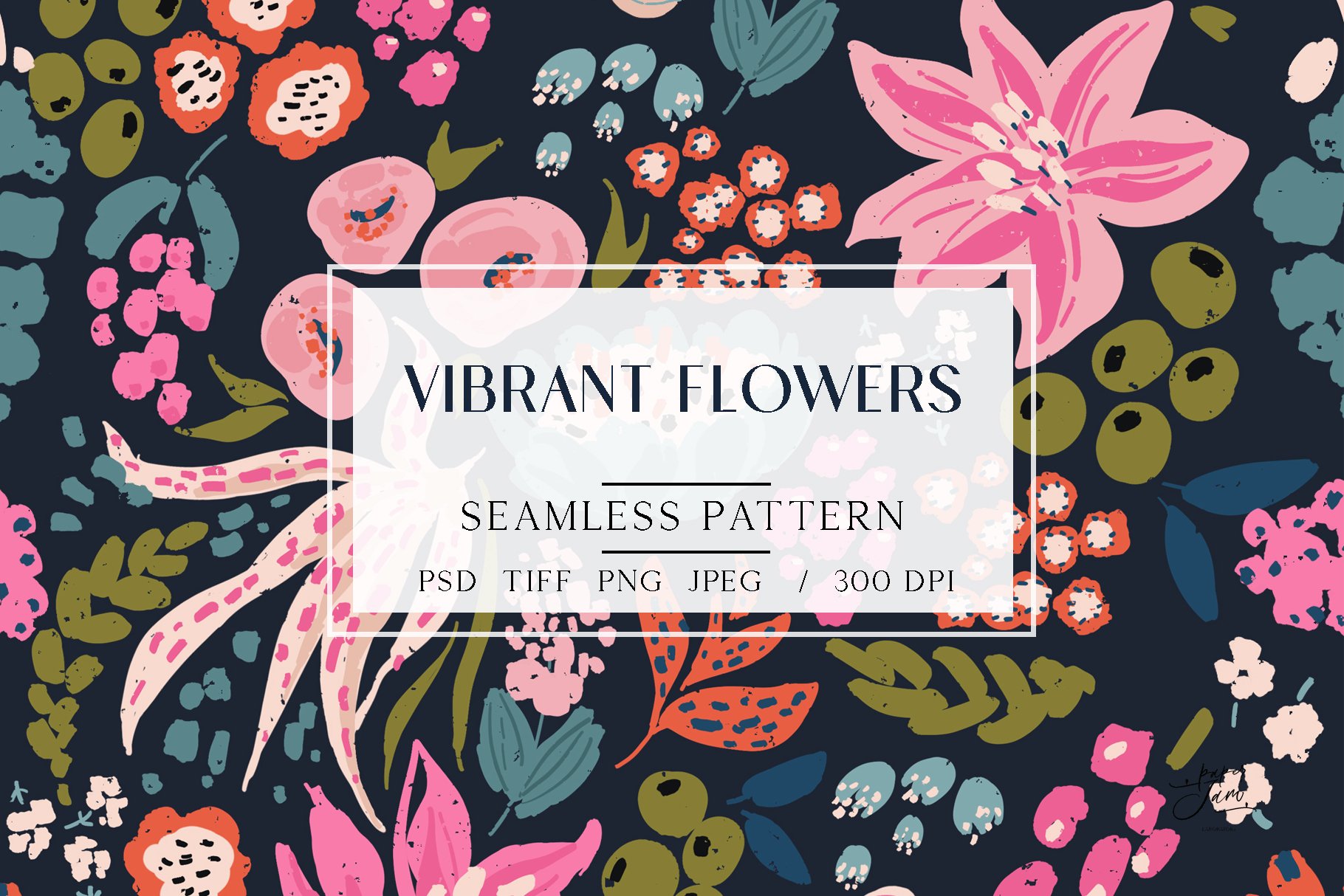 Vibrant Flowers Pattern - Design Cuts