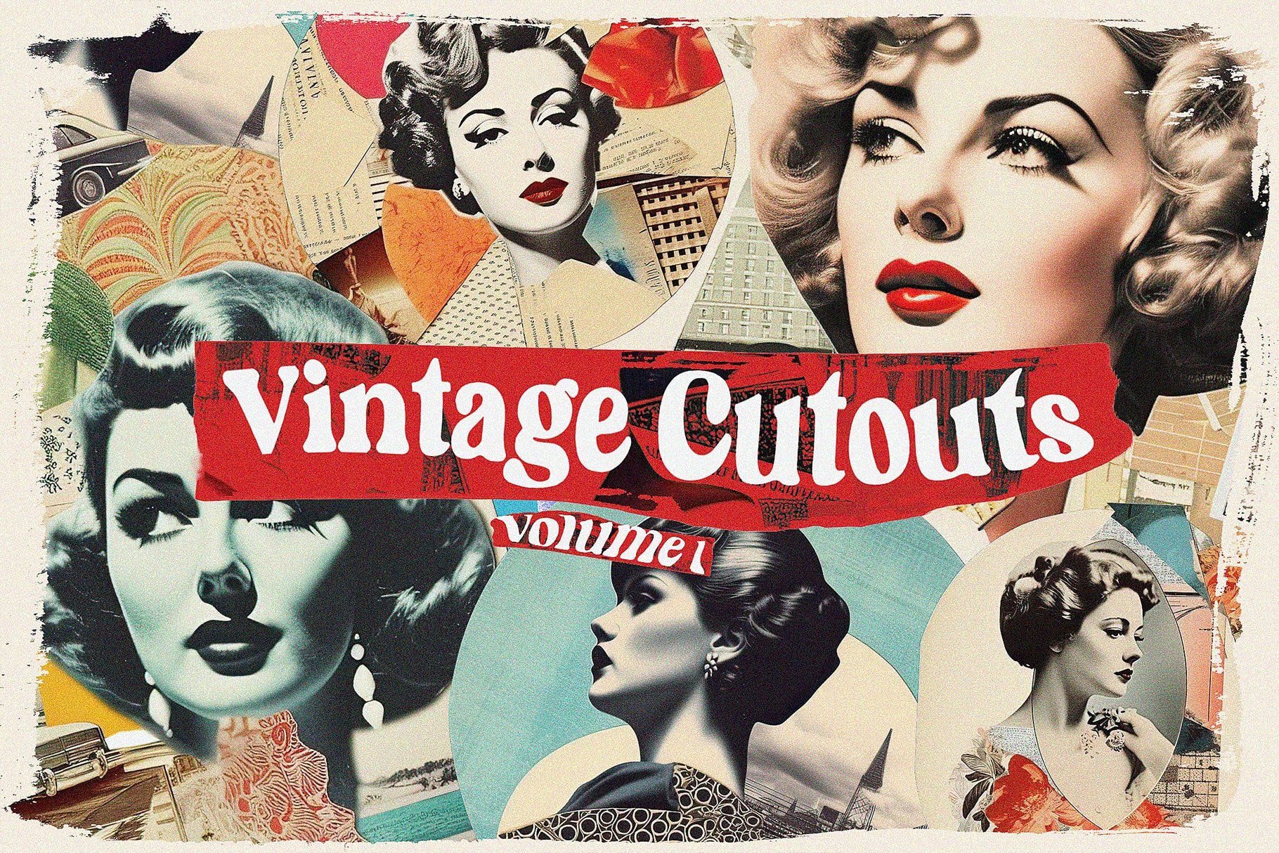 Retro Ephemera Collage Pack - Vintage Magazine Clippings