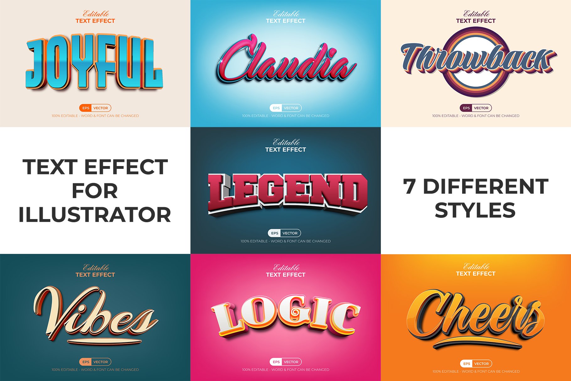 weekly download illustrator text styles series 2
