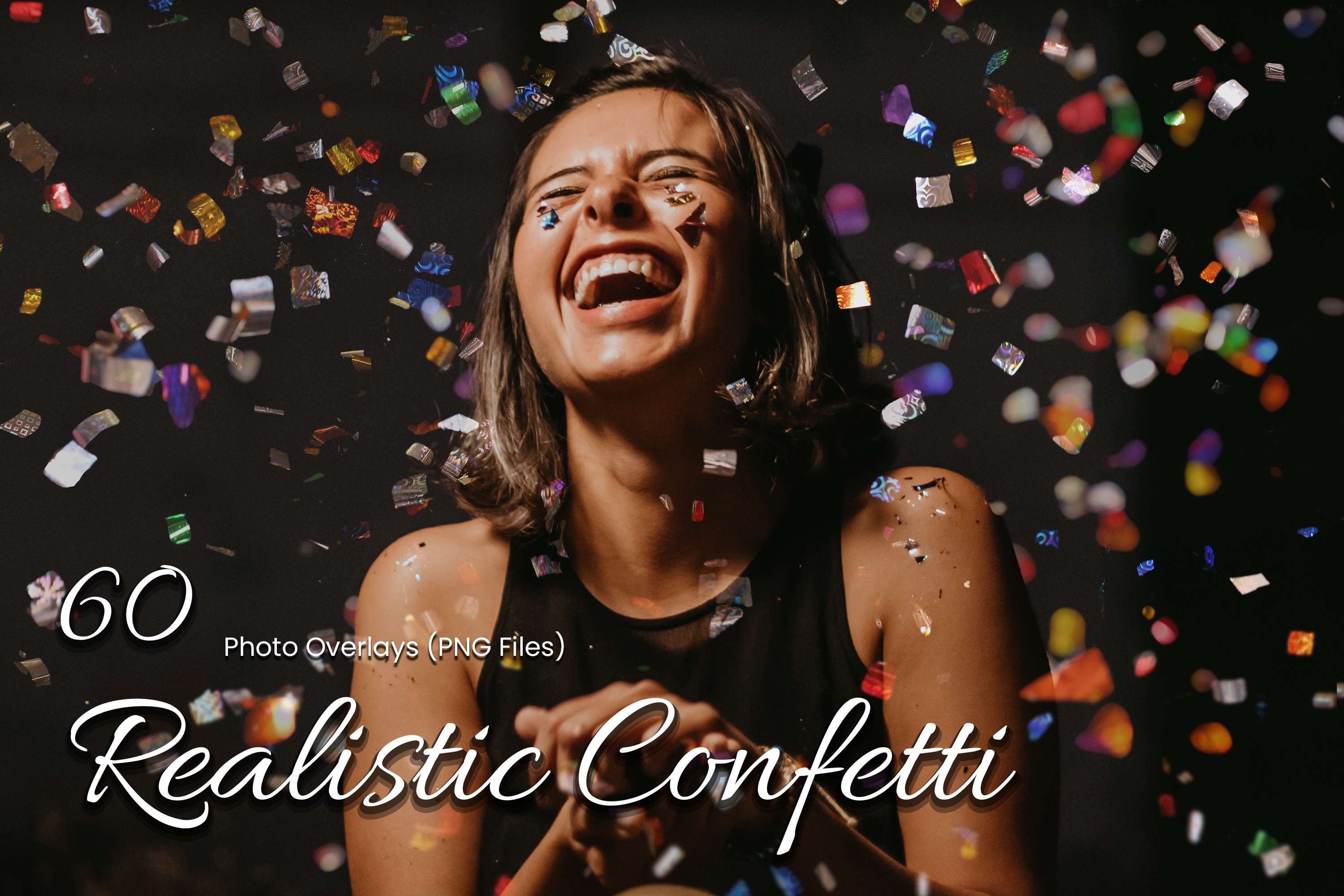 60 Realistic Party Confetti Overlays - Design Cuts