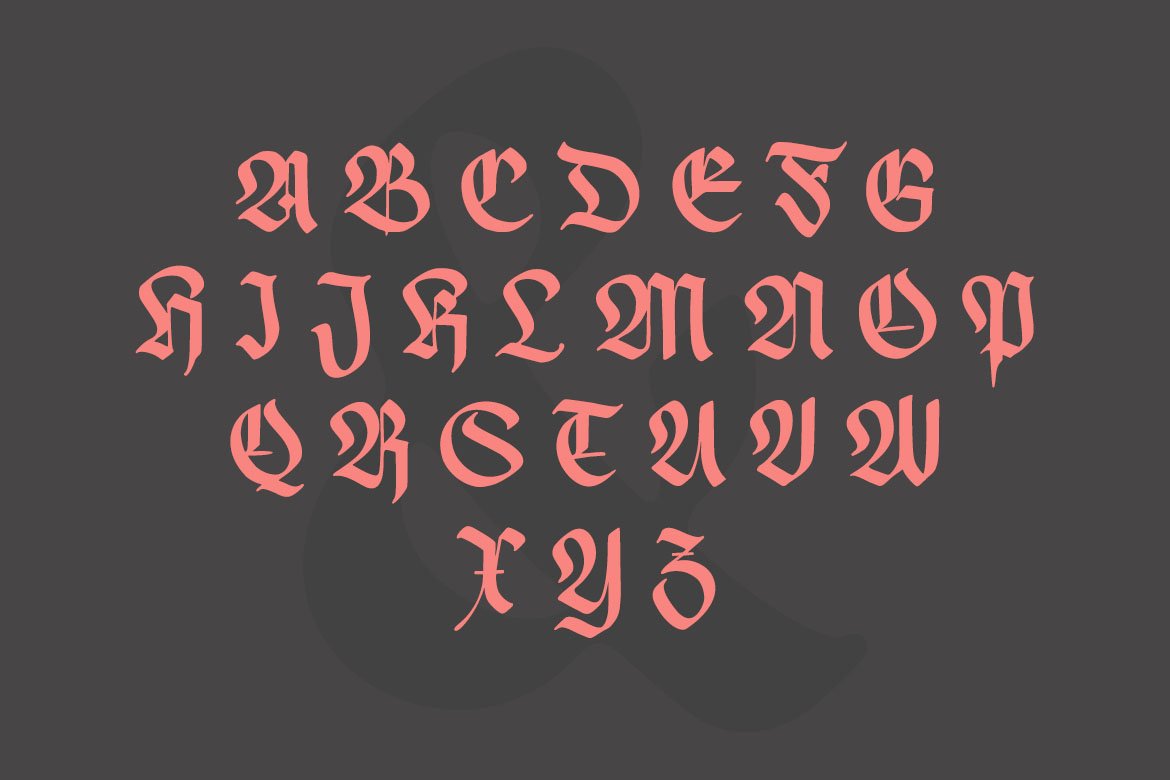 Romanist || Blackletter Typeface - Design Cuts