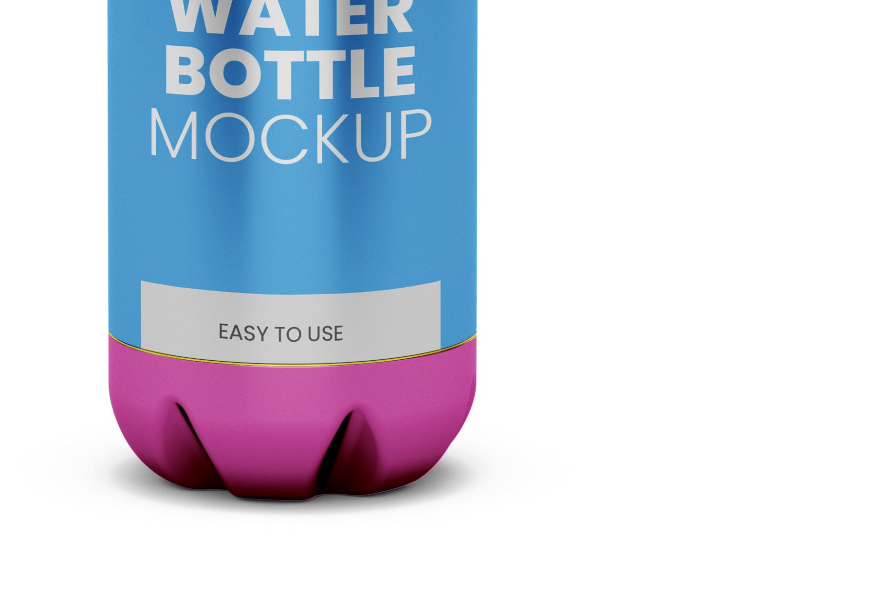 Metallic Water Bottle Mockup Views Design Cuts