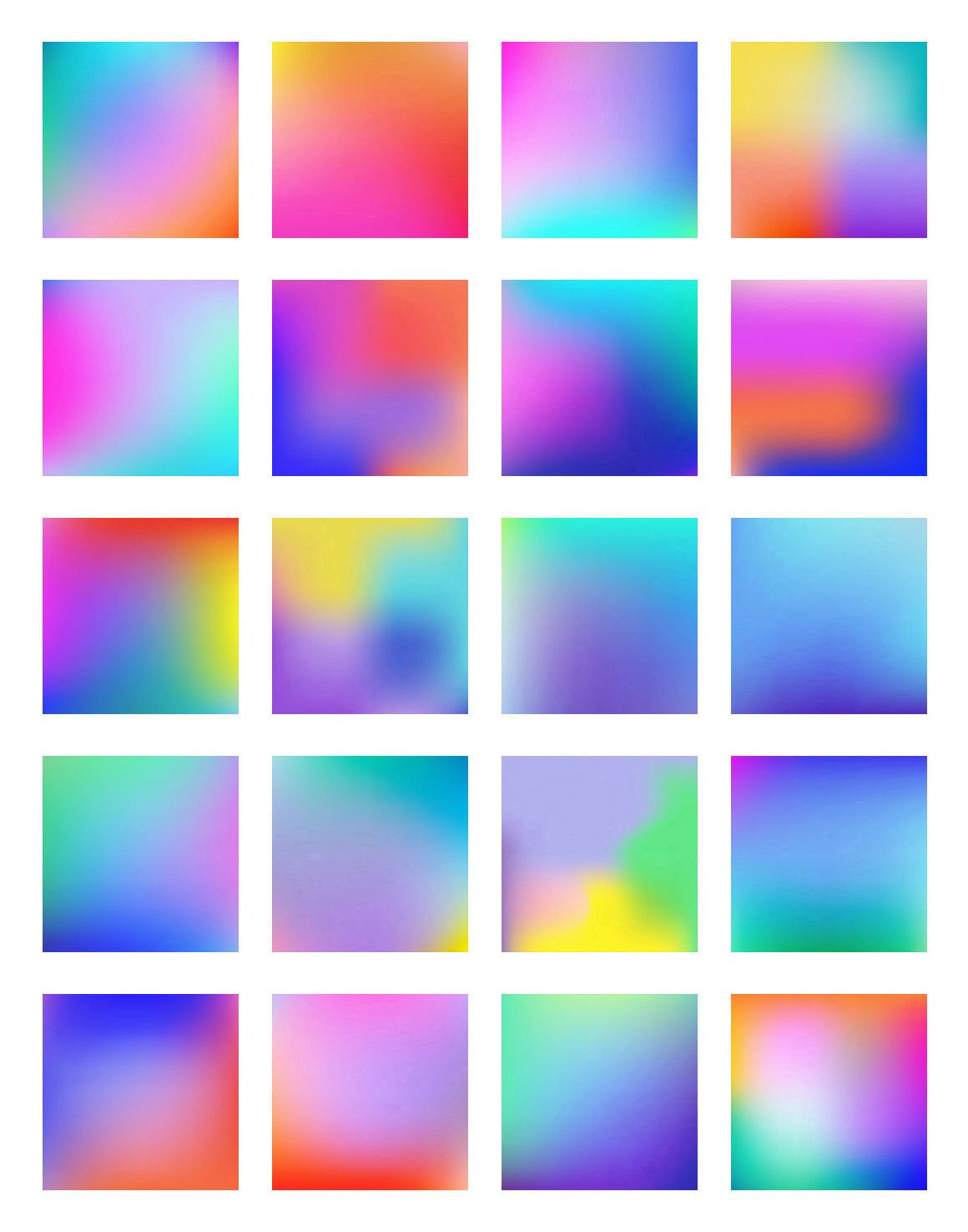 Holographic Gradient Backgrounds - Design Cuts