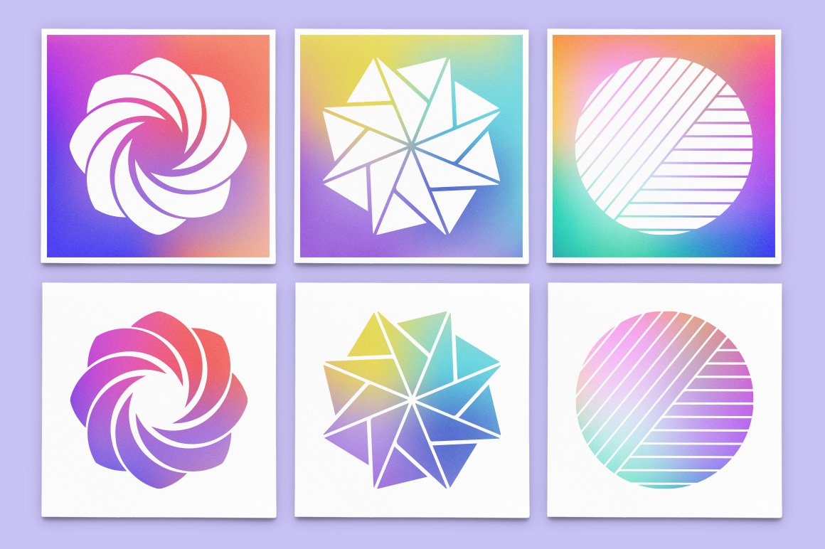 Holographic Gradient Backgrounds - Design Cuts