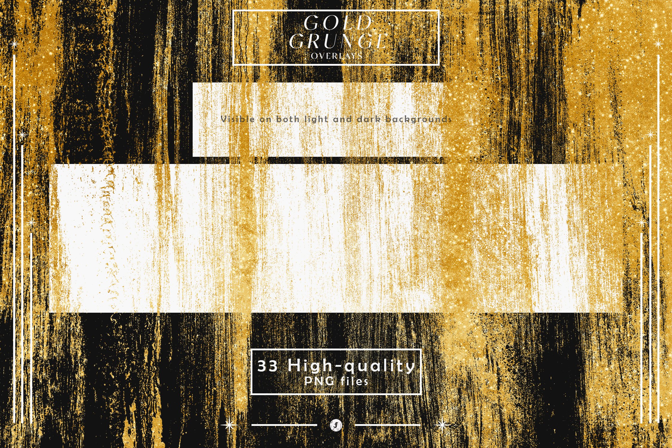 Gold Grunge Overlays - Design Cuts